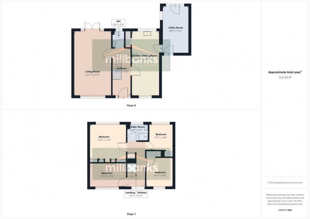 Floorplan for Rye Lane, Attleborough, Norfolk, NR17 2JH