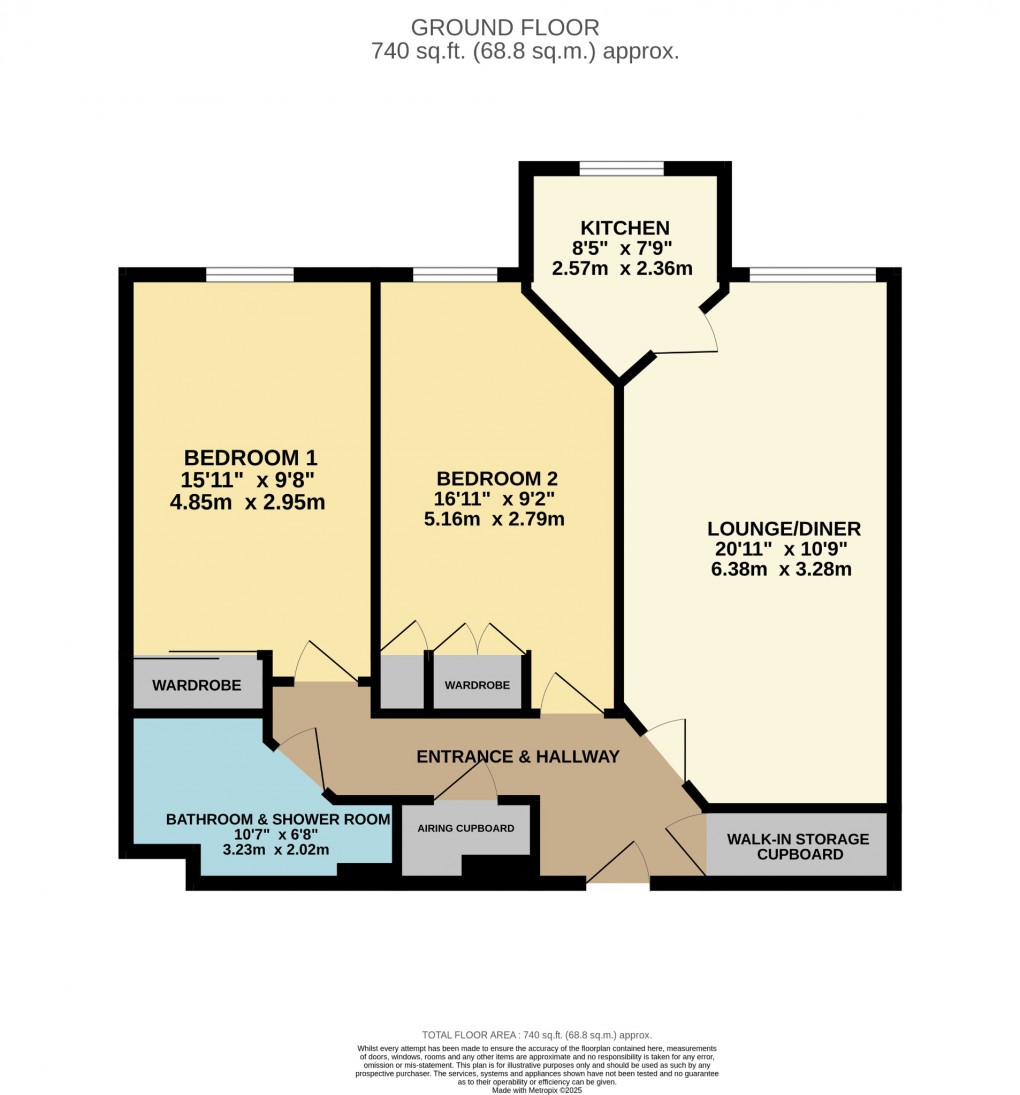 Floorplan for Edwards Court, Queens Road, Attleborough, Norfolk, NR17 2GA