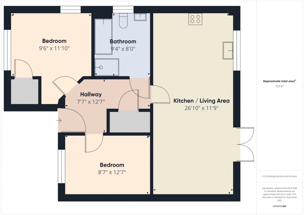 Floorplan for Poppy Way, Great Ellingham, Attleborough, Norfolk, NR17 1TE