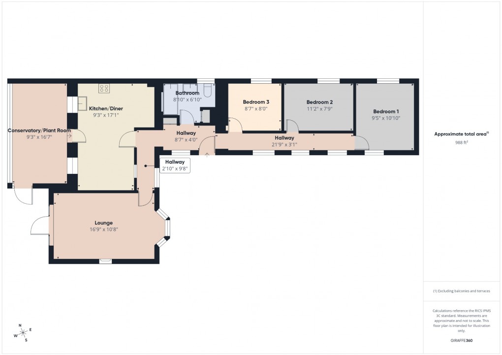 Floorplan for Rocklands Road, Shropham, Attleborough, Norfolk, NR17 1DU