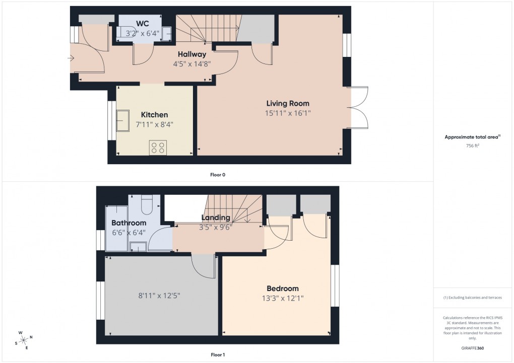 Floorplan for Greenfield Drive, Great Ellingham, Attleborough, Norfolk, NR17 1FW