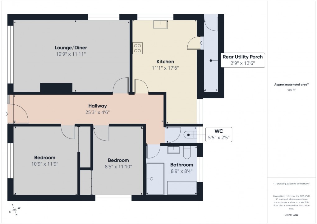 Floorplan for Fen Street, Rockland All Saints, Attleborough, Norfolk, NR17 1XE