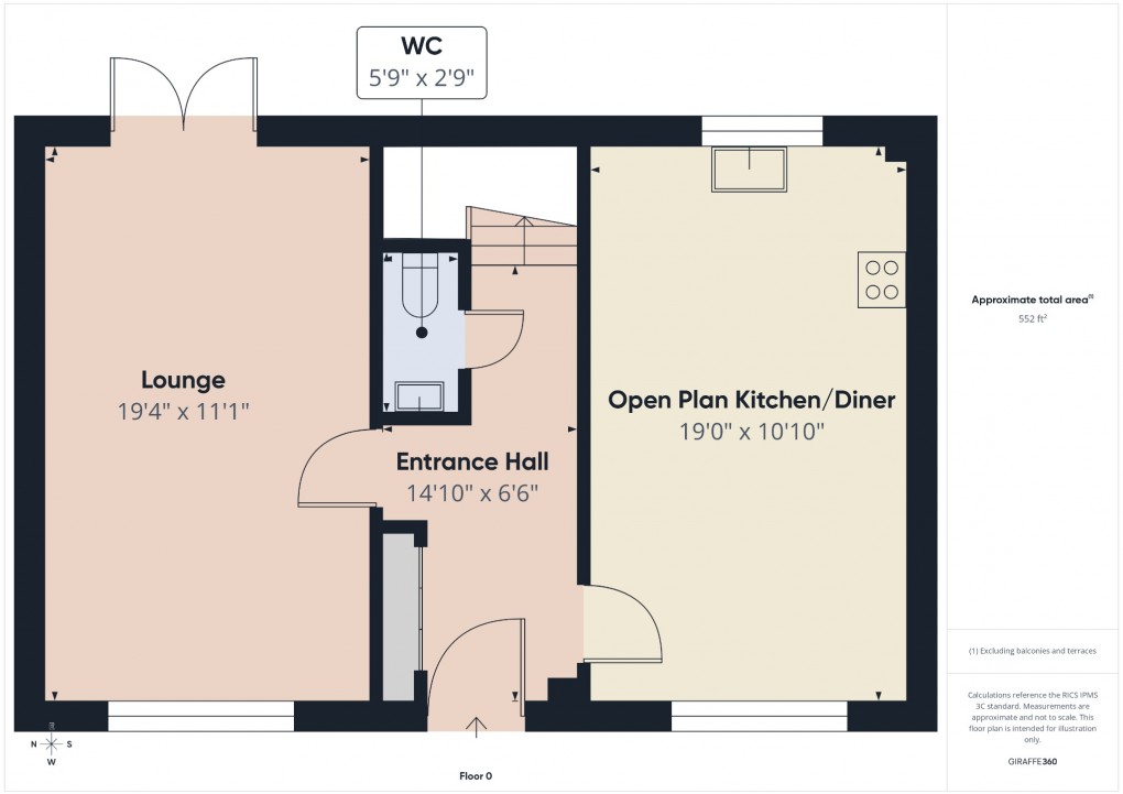 Floorplan for Dove Close, Attleborough, Norfolk, NR17 1TS
