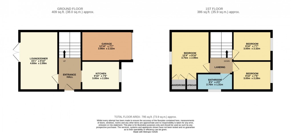Floorplan for Yew Tree Road, Attleborough, Norfolk, NR17