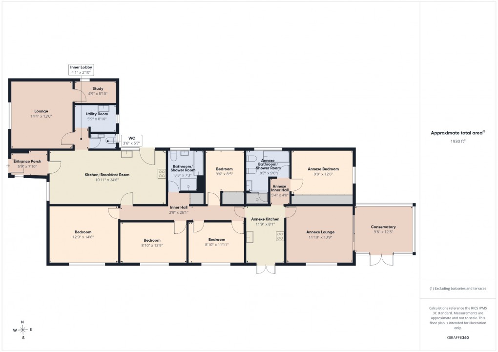 Floorplan for Low Lane, Rockland All Saints, Attleborough, Norfolk, NR17